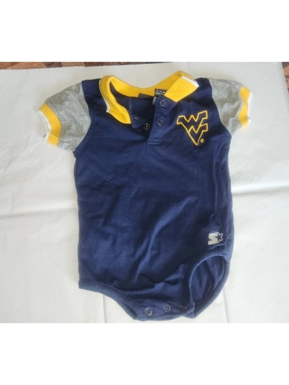 West Virginia Mountaineers Infant  Romper One Piece  12/18 Months STARTER     B6